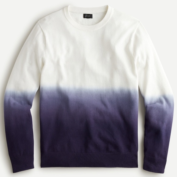 NWT J.Crew Cotton Sweater in Dip-Dye XL - Picture 1 of 12